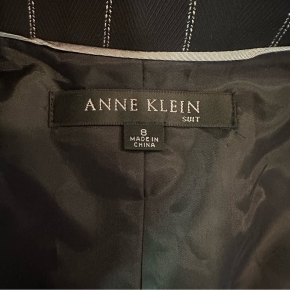 Anne Klein Suit | Women’s Black Pinstripe Blazer ~ Size 8 ~ NWT - Picture 2 of 12